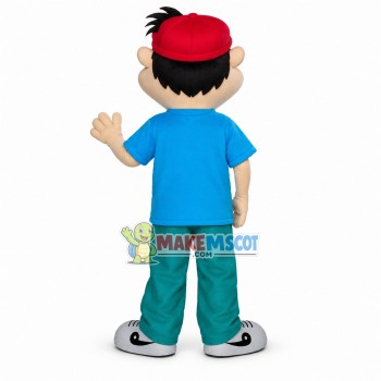Sport Boy With Big Mouth Mascot Costume Sport Boy With Big Mouth Mascot Costume