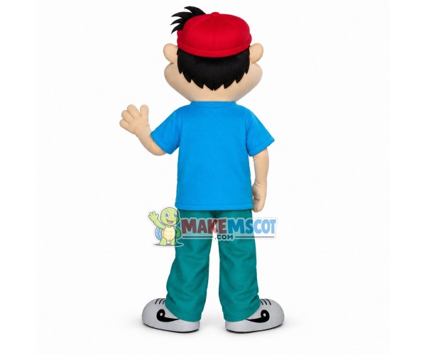 Sport Boy With Big Mouth Mascot Costume Sport Boy With Big Mouth Mascot Costume