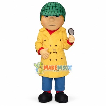 Geographer In a Trench Coat Mascot Costume Geographer In a Trench Coat Mascot Costume