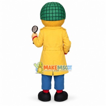 Geographer In a Trench Coat Mascot Costume Geographer In a Trench Coat Mascot Costume
