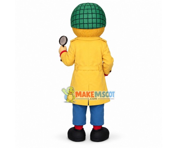Geographer In a Trench Coat Mascot Costume Geographer In a Trench Coat Mascot Costume
