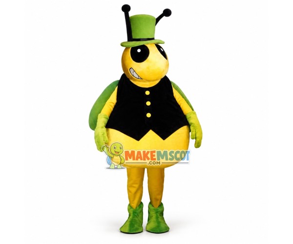 The Angry Bee In Vest Mascot Costume The Angry Bee In Vest Mascot Costume
