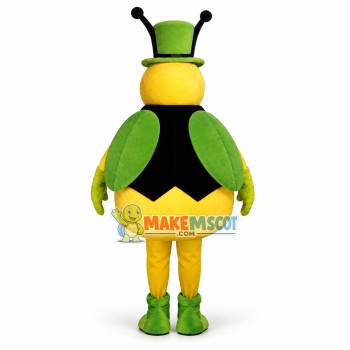 The Angry Bee In Vest Mascot Costume The Angry Bee In Vest Mascot Costume