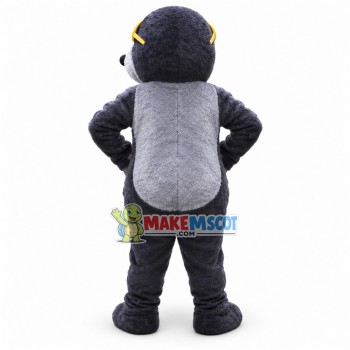 Mole With Gold Frame Glasses Mascot Costume Mole With Gold Frame Glasses Mascot Costume