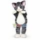 Grey Cat On Tiptoe Mascot Costume Grey Cat On Tiptoe Mascot Costume