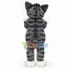 Grey Cat On Tiptoe Mascot Costume Grey Cat On Tiptoe Mascot Costume
