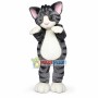 Grey Cat On Tiptoe Mascot Costume