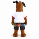 Adult Size Brown Dog In Shirt Mascot Costume Adult Size Brown Dog In Shirt Mascot Costume