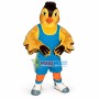 Power Bird In The Blue Sports Suit Mascot Costume