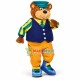 Bear Wearing Full Set of Work Uniforms Mascot Costume Bear Wearing Full Set of Work Uniforms Mascot Costume