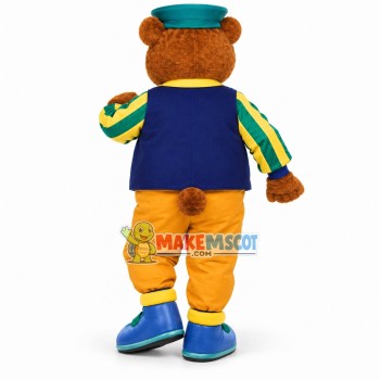 Bear Wearing Full Set of Work Uniforms Mascot Costume Bear Wearing Full Set of Work Uniforms Mascot Costume