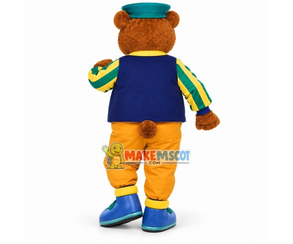 Bear Wearing Full Set of Work Uniforms Mascot Costume Bear Wearing Full Set of Work Uniforms Mascot Costume