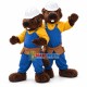 Architect Beaver Couple Mascot Costume Architect Beaver Couple Mascot Costume