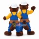 Architect Beaver Couple Mascot Costume Architect Beaver Couple Mascot Costume