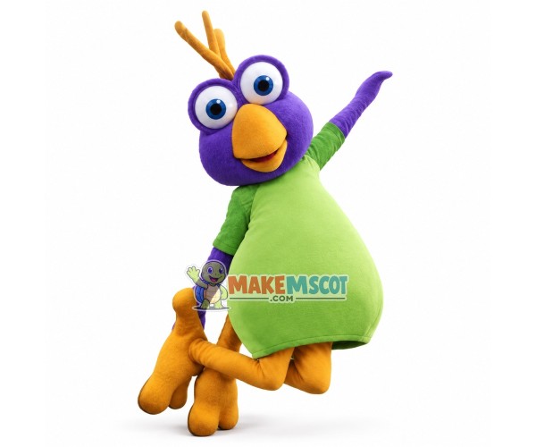 Bouncing Player Purple Bird Mascot Costume Bouncing Player Purple Bird Mascot Costume