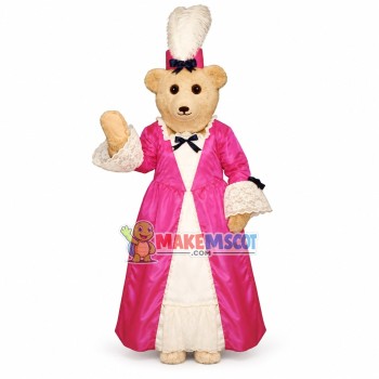 Bear In The Palace Lace Dress Mascot Costume