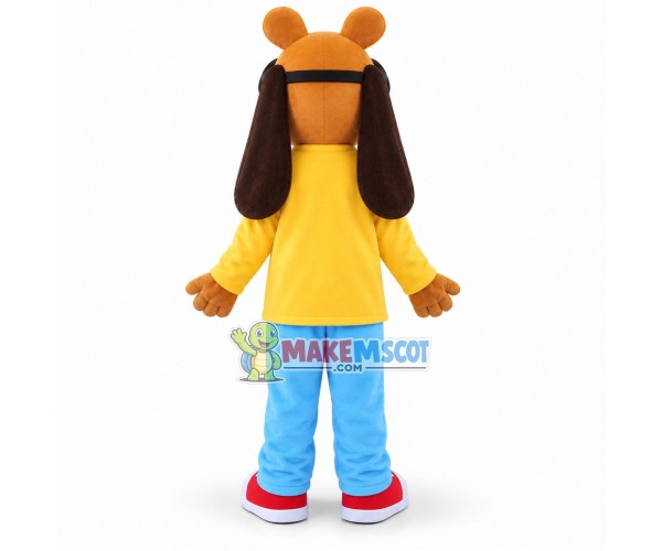 Study Brown Horse With Glasses Mascot Costume Study Brown Horse With Glasses Mascot Costume