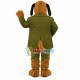 Furry Dog In the Plaid Shirt Mascot Costume Furry Dog In the Plaid Shirt Mascot Costume