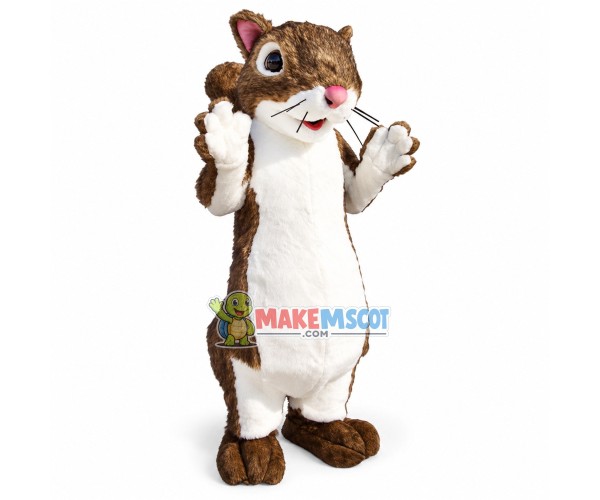 Plush Jolly Squirrel Adult Mascot Costume Plush Jolly Squirrel Adult Mascot Costume