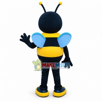 Naive Bee With Blue Wings Mascot Costume