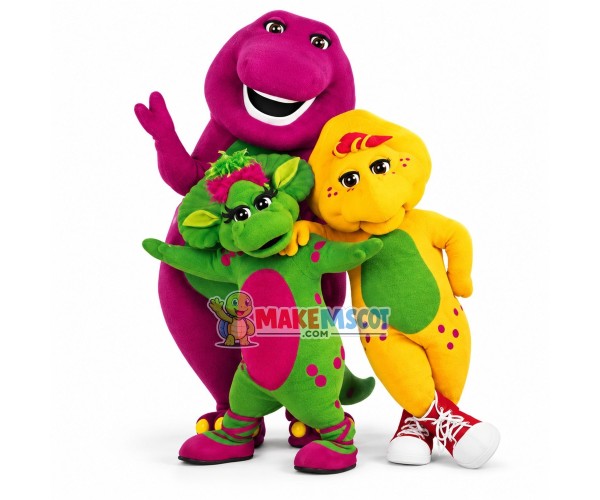 Barney & Friends Cartoon Adult Mascot Costume Barney & Friends Cartoon Adult Mascot Costume