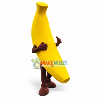 Banana With Dark Spots Mascot Costume Banana With Dark Spots Mascot Costume
