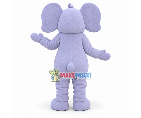 Clever Elephant Wearing Glasses Mascot Costume Clever Elephant Wearing Glasses Mascot Costume
