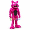 Vivid Purple Muscle Leopard Mascot Costume