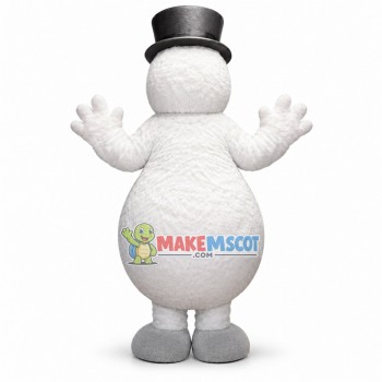 Christmas Snowman With Red Nose Mascot Costume Christmas Snowman With Red Nose Mascot Costume