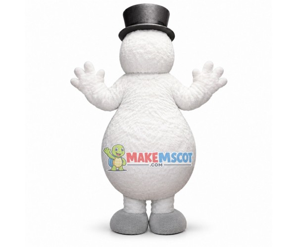 Christmas Snowman With Red Nose Mascot Costume Christmas Snowman With Red Nose Mascot Costume