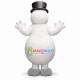 Christmas Snowman With Red Nose Mascot Costume Christmas Snowman With Red Nose Mascot Costume