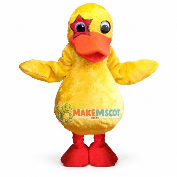 Adult Plush Star Duck Mascot Costume Adult Plush Star Duck Mascot Costume