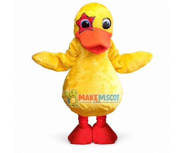 Adult Plush Star Duck Mascot Costume Adult Plush Star Duck Mascot Costume