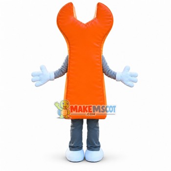 Orange Wrench Adult Size Mascot Costume Orange Wrench Adult Size Mascot Costume