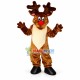 Warm Christmas Elk With Red Nose Mascot Costume