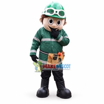 Plumber With Tools Mascot Costume Plumber With Tools Mascot Costume