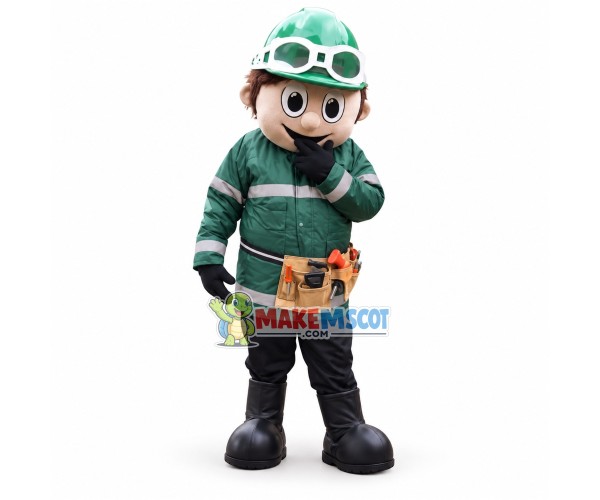 Plumber With Tools Mascot Costume Plumber With Tools Mascot Costume
