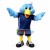 Active Blue Fat-headed Bird Mascot Costume