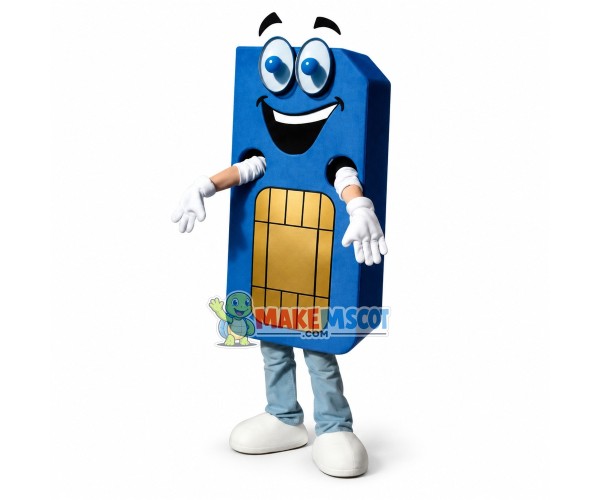 Blue Cartoon Hard Disk Mascot Costume