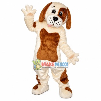 Lively Khaki & Brown Dog Mascot Costume Lively Khaki & Brown Dog Mascot Costume