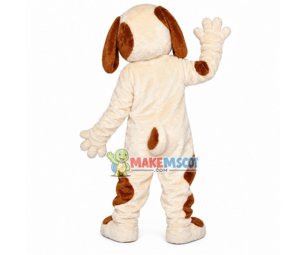 Lively Khaki & Brown Dog Mascot Costume Lively Khaki & Brown Dog Mascot Costume