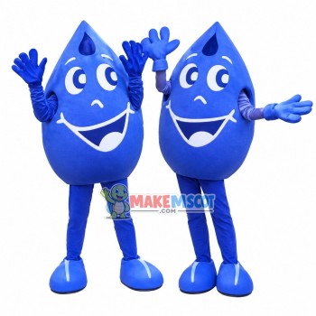 Purple Water Drop Cartoon Mascot Costume