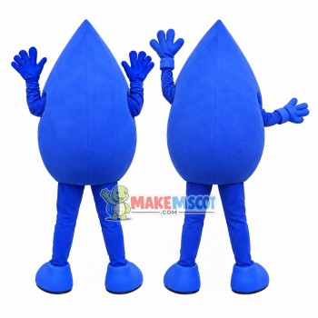 Purple Water Drop Cartoon Mascot Costume