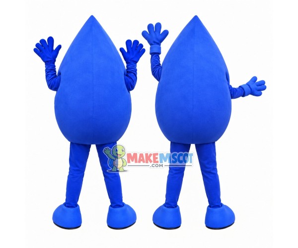 Purple Water Drop Cartoon Mascot Costume