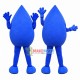 Purple Water Drop Cartoon Mascot Costume