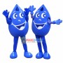 Purple Water Drop Cartoon Mascot Costume