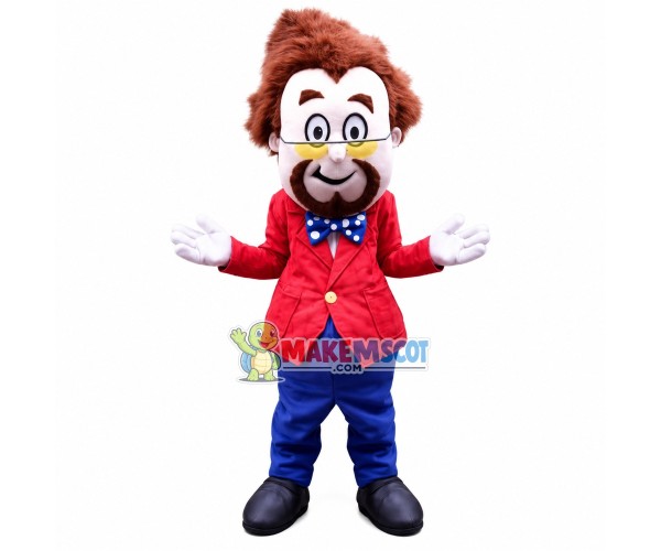 Crazy Doctor of Science Mascot Costume Crazy Doctor of Science Mascot Costume