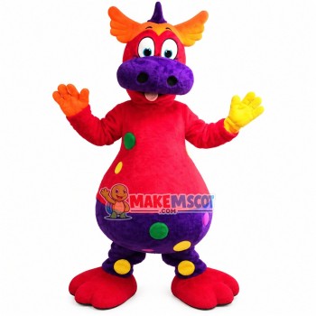 Vivid Bright Colored Dragon Mascot Costume Vivid Bright Colored Dragon Mascot Costume