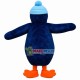 Penguin In Light Blue Knitted Hat Mascot Costume Penguin In Light Blue Knitted Hat Mascot Costume