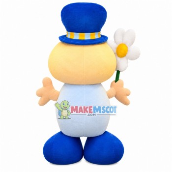 Smiley Doll Holding Flower Mascot Costume Smiley Doll Holding Flower Mascot Costume